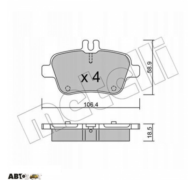 Тормозные колодки METELLI 22-0966-0, цена: 972 грн.