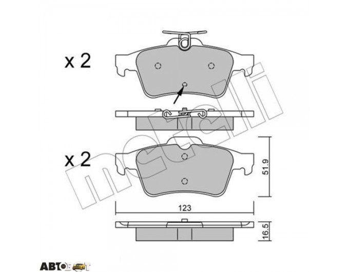 Тормозные колодки METELLI 22-0337-2, цена: 1 557 грн.