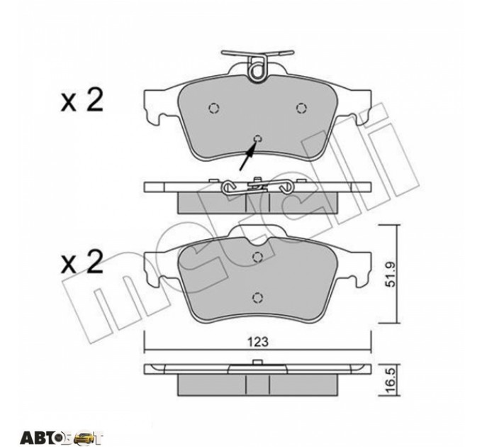 Тормозные колодки METELLI 22-0337-2, цена: 856 грн.