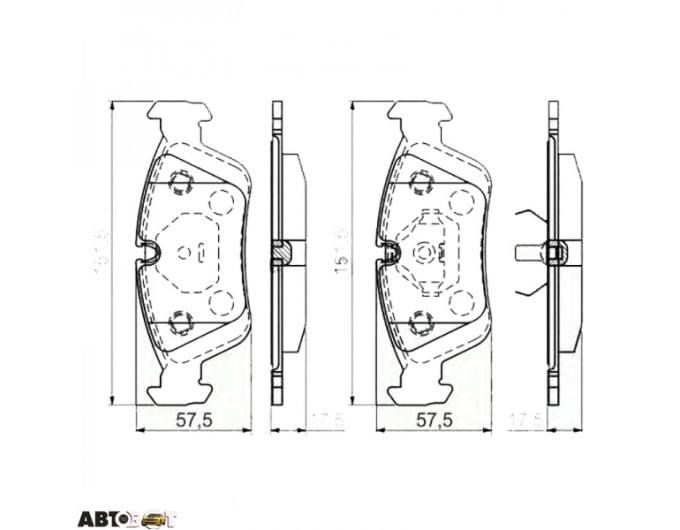 Тормозные колодки Bosch 0 986 495 060, цена: 2 229 грн.