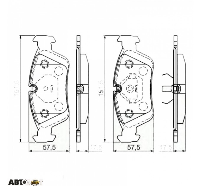 Гальмівні колодки Bosch 0 986 495 060, ціна: 1 214 грн.