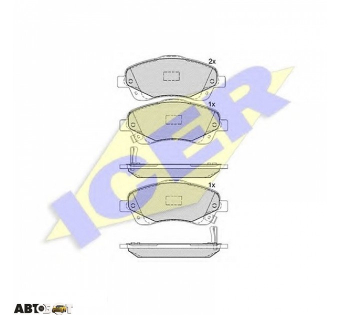 Тормозные колодки ICER 181573, цена: 1 066 грн.