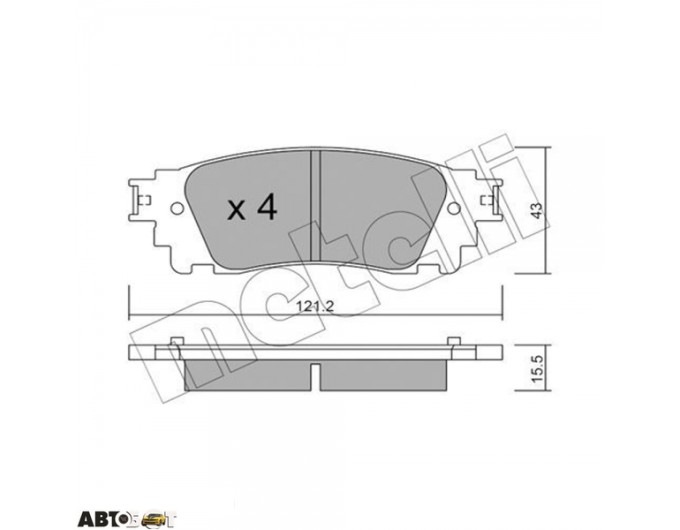 Тормозные колодки METELLI 22-1041-0, цена: 1 414 грн.