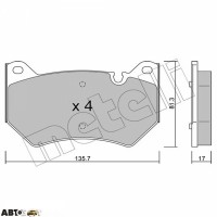 Тормозные колодки METELLI 22-1170-0