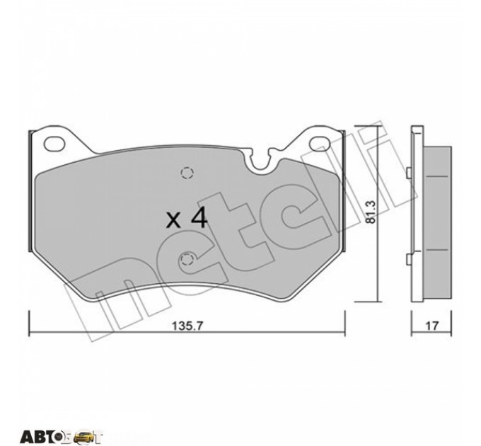 Тормозные колодки METELLI 22-1170-0, цена: 1 132 грн.