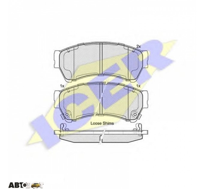 Тормозные колодки ICER 181868, цена: 1 511 грн.