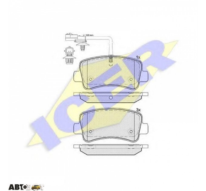 Тормозные колодки ICER 142001, цена: 1 502 грн.