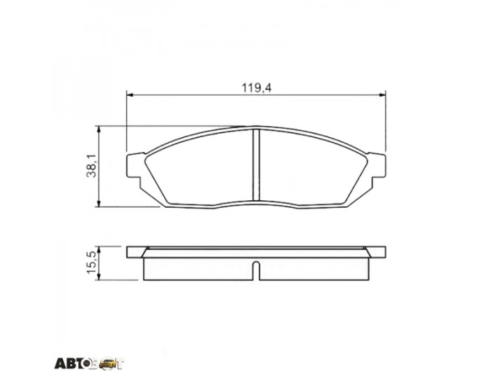 Тормозные колодки Bosch 0 986 494 208, цена: 962 грн.