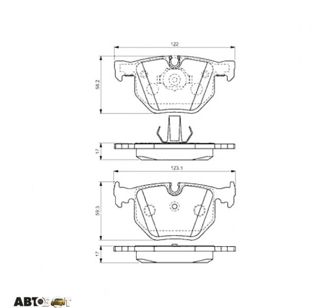 Тормозные колодки Bosch 0986424124, цена: 1 306 грн.