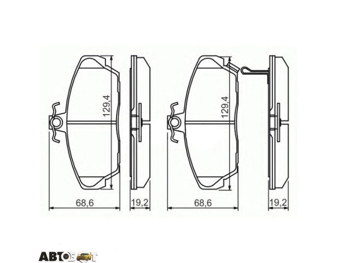 Тормозные колодки Bosch 0986424214, цена: 2 399 грн.