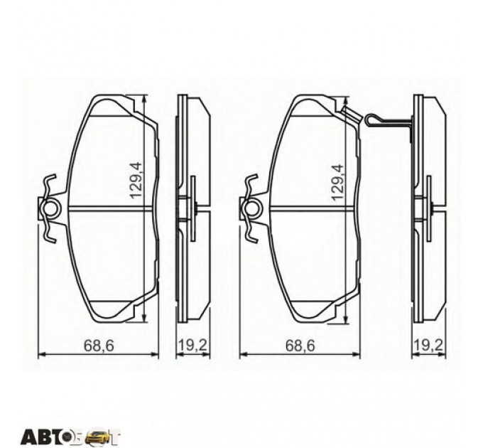 Тормозные колодки Bosch 0986424214, цена: 1 306 грн.