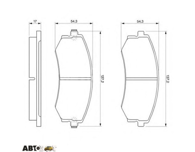 Тормозные колодки Bosch 0 986 424 215, цена: 1 729 грн.