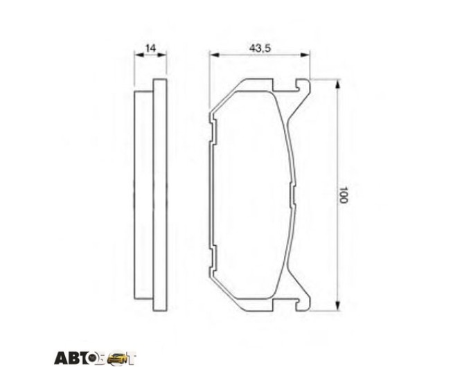 Тормозные колодки Bosch 0 986 424 266, цена: 967 грн.