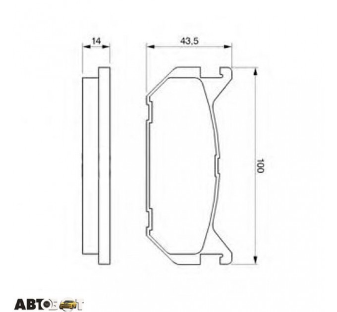 Гальмівні колодки Bosch 0 986 424 266, ціна: 527 грн.