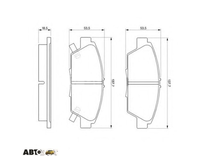 Тормозные колодки Bosch 0 986 424 289, цена: 1 621 грн.