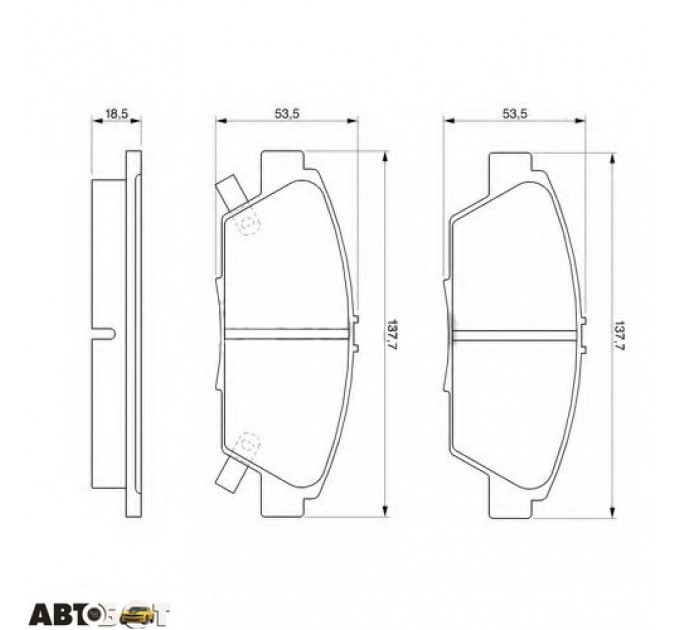 Тормозные колодки Bosch 0 986 424 289, цена: 883 грн.