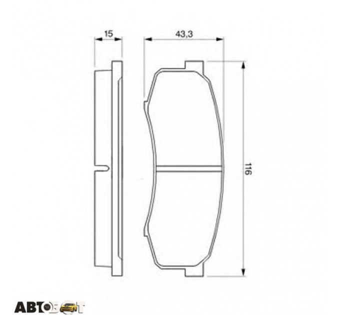 Гальмівні колодки Bosch 0 986 424 313, ціна: 978 грн.