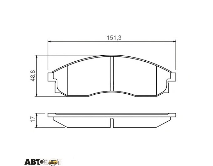 Тормозные колодки Bosch 0 986 424 340, цена: 2 308 грн.