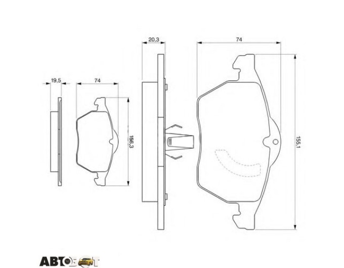 Тормозные колодки Bosch 0 986 424 360, цена: 2 145 грн.