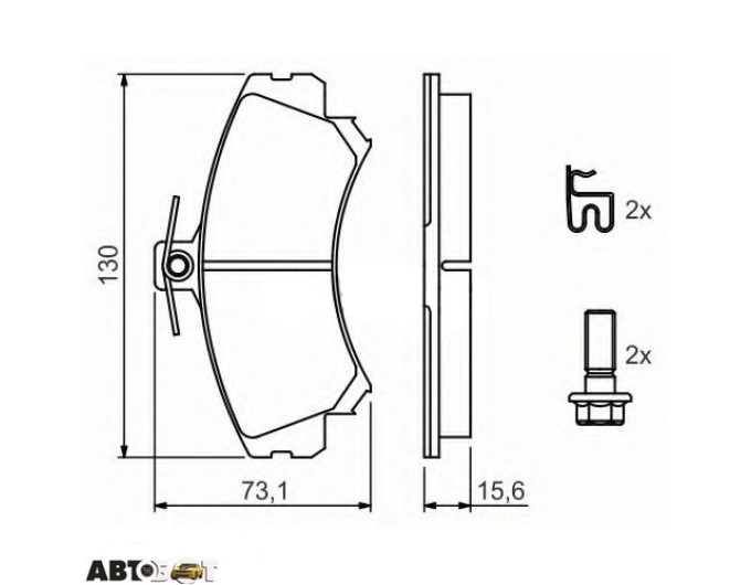 Тормозные колодки Bosch 0 986 424 371, цена: 2 303 грн.