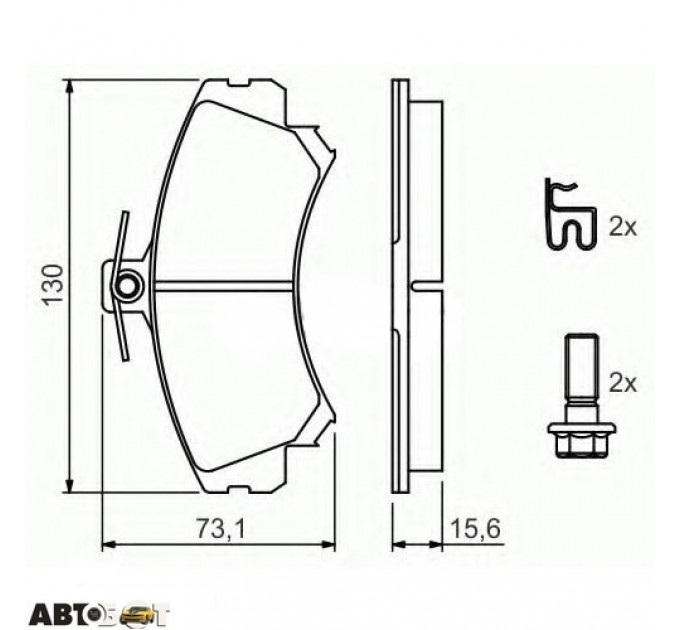 Гальмівні колодки Bosch 0 986 424 371, ціна: 1 254 грн.