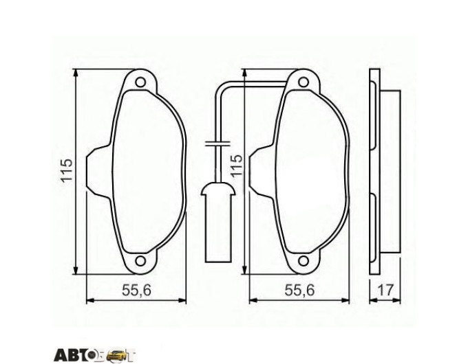 Тормозные колодки Bosch 0 986 424 379, цена: 1 264 грн.
