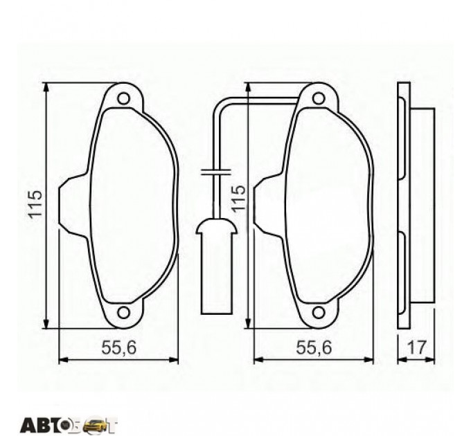 Гальмівні колодки Bosch 0 986 424 379, ціна: 688 грн.