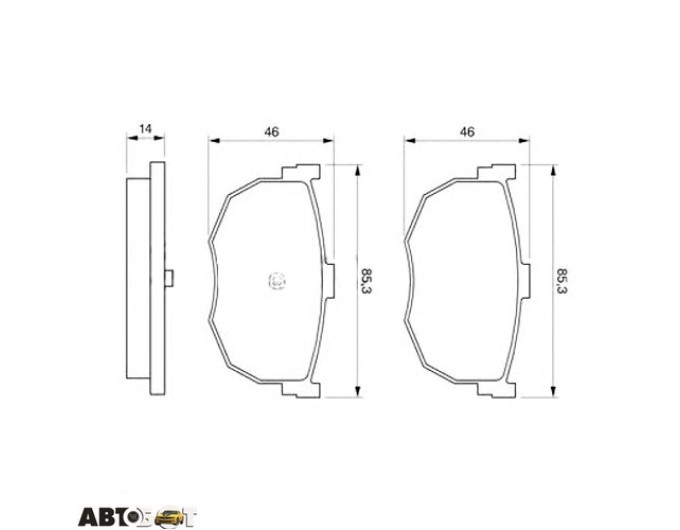 Тормозные колодки Bosch 0986424418, цена: 1 635 грн.