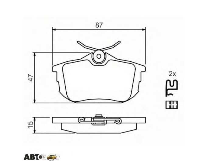 Тормозные колодки Bosch 0 986 424 427, цена: 2 263 грн.