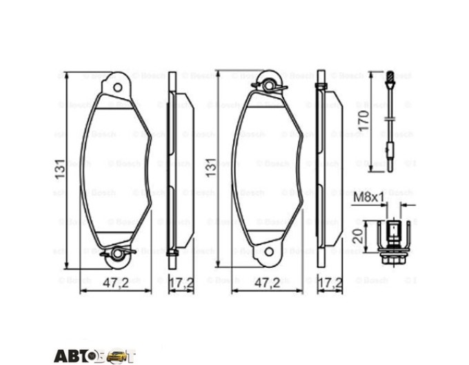 Тормозные колодки Bosch 0 986 424 455, цена: 1 963 грн.
