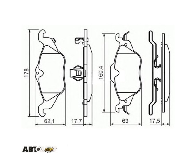 Тормозные колодки Bosch 0 986 424 456, цена: 2 514 грн.