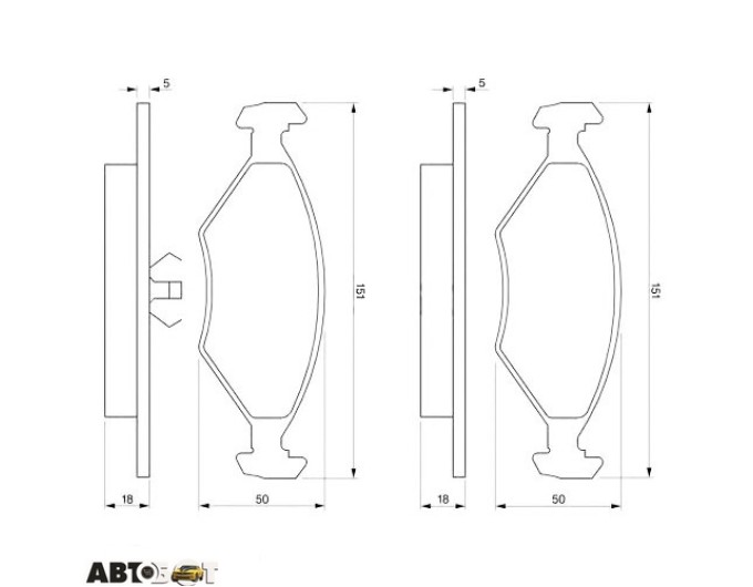 Тормозные колодки Bosch 0 986 424 458, цена: 1 439 грн.