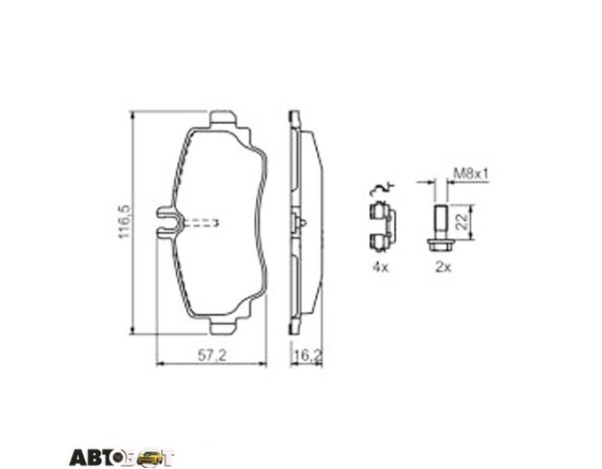 Тормозные колодки Bosch 0 986 424 469, цена: 2 485 грн.