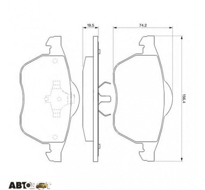 Гальмівні колодки Bosch 0 986 424 481, ціна: 1 732 грн.