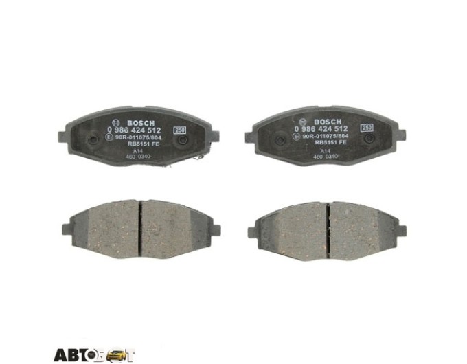Тормозные колодки Bosch 0 986 424 512, цена: 1 336 грн.