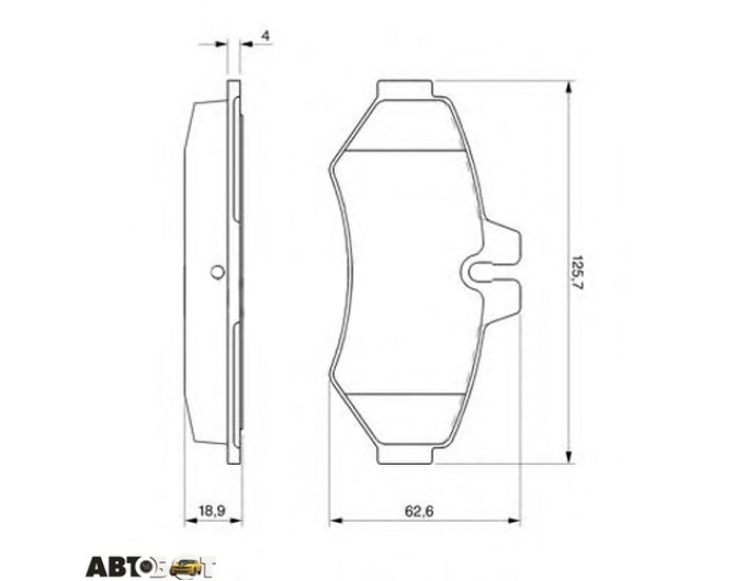 Тормозные колодки Bosch 0 986 424 516, цена: 2 157 грн.