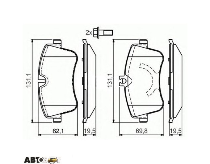 Тормозные колодки Bosch 0 986 424 517, цена: 2 780 грн.