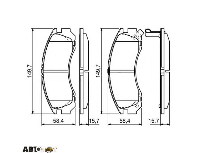 Тормозные колодки Bosch 0 986 424 523, цена: 2 327 грн.