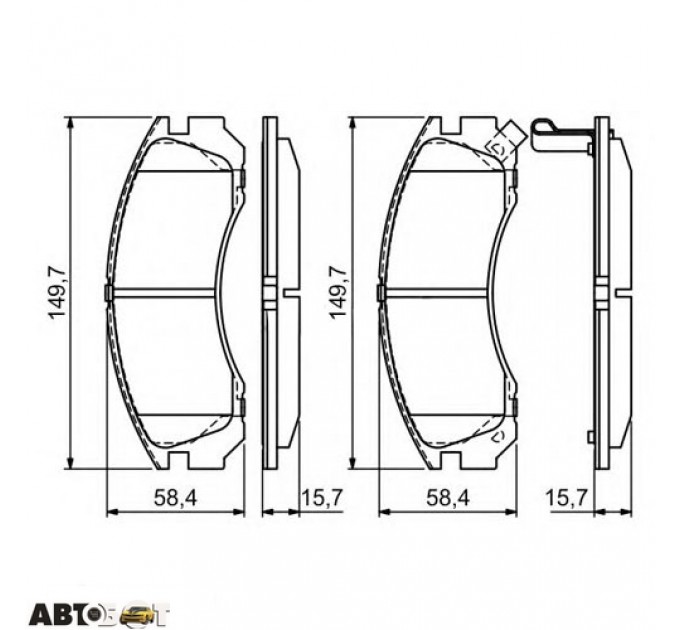 Тормозные колодки Bosch 0 986 424 523, цена: 1 267 грн.