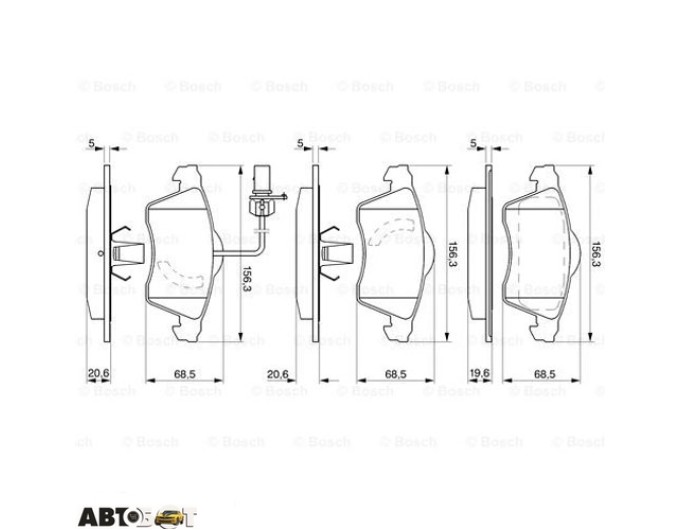 Тормозные колодки Bosch 0986424537, цена: 3 797 грн.