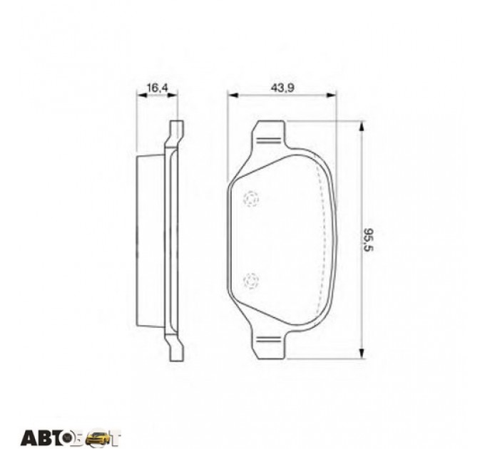 Гальмівні колодки Bosch 0 986 424 553, ціна: 979 грн.