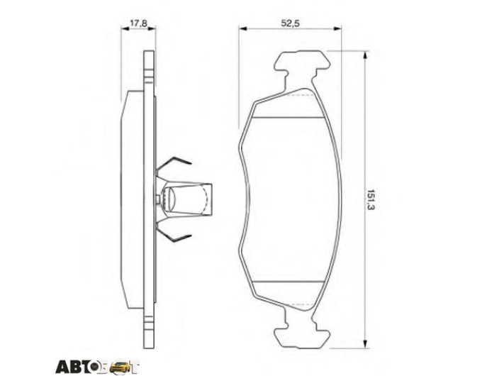 Тормозные колодки Bosch 0 986 424 554, цена: 2 184 грн.