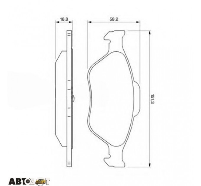 Тормозные колодки Bosch 0986424558, цена: 1 221 грн.