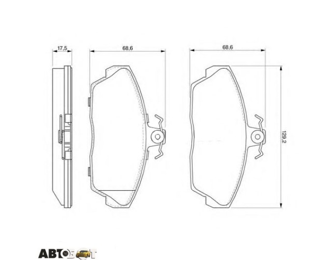 Тормозные колодки Bosch 0 986 424 566, цена: 2 164 грн.