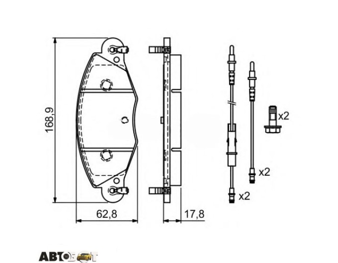 Тормозные колодки Bosch 0 986 424 581, цена: 3 024 грн.