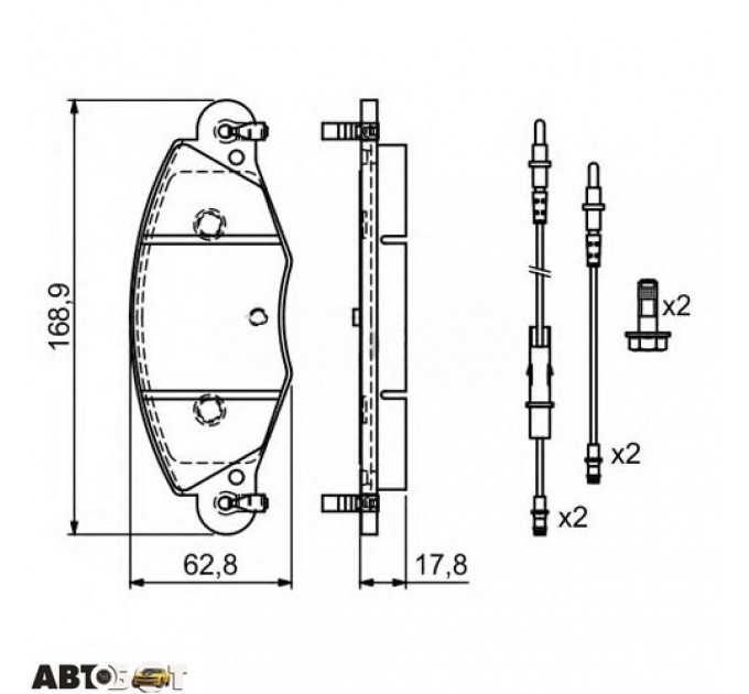 Тормозные колодки Bosch 0 986 424 581, цена: 1 646 грн.