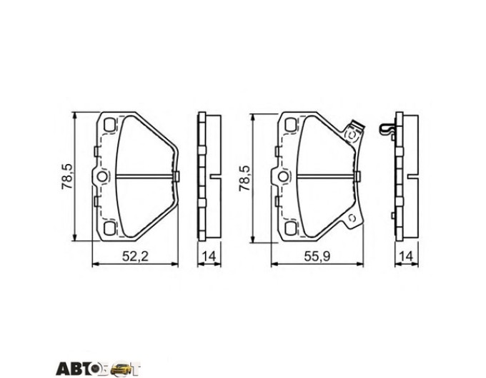 Тормозные колодки Bosch 0 986 424 630, цена: 1 480 грн.