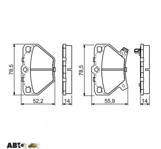 Тормозные колодки Bosch 0 986 424 630, цена: 806 грн.