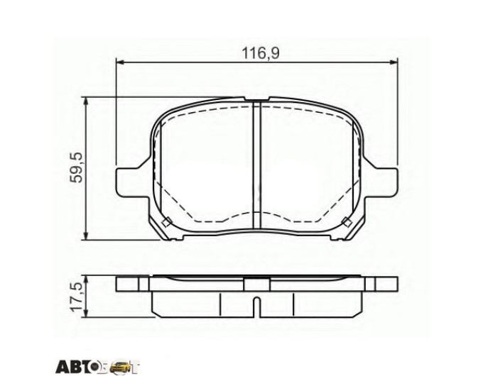 Тормозные колодки Bosch 0 986 424 639, цена: 2 071 грн.