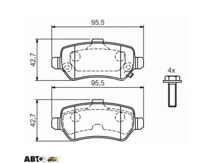 Тормозные колодки Bosch 0 986 424 646, цена: 1 860 грн.